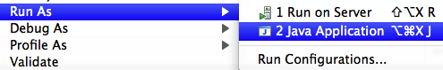 Eclipse Run as...